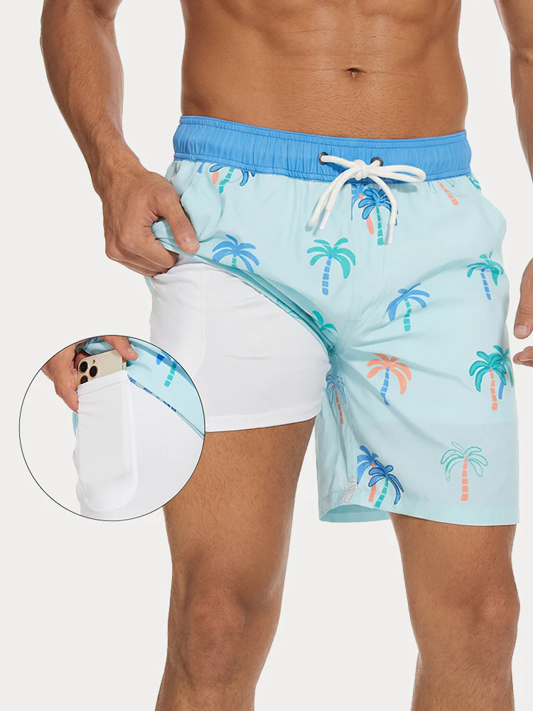 Vacation Casual Printed Swim Trunks - Image 8