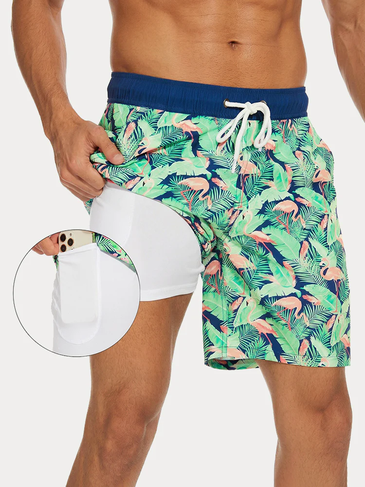 Vacation Casual Printed Swim Trunks - Image 9