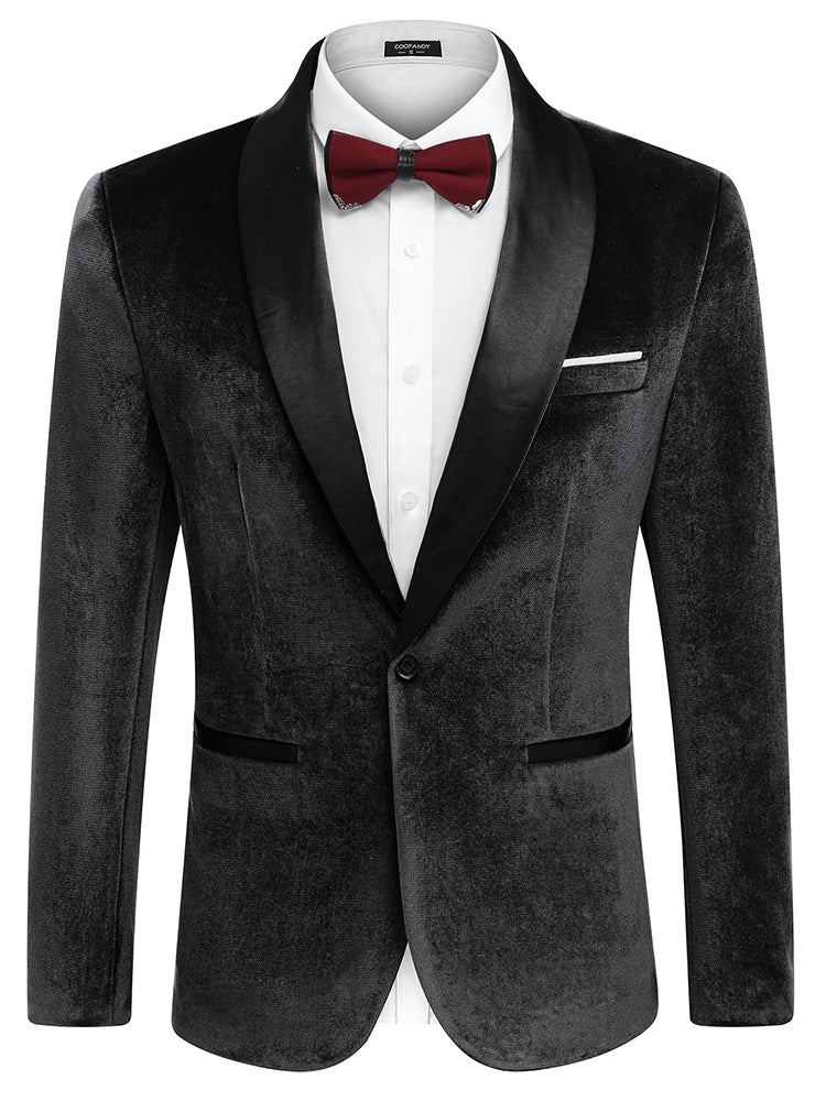 Velvet Tuxedo Blazer Jacket (US Only) - Image 5