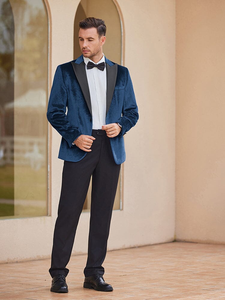 Velvet Tuxedo One Button Blazer (US Only) - Image 12