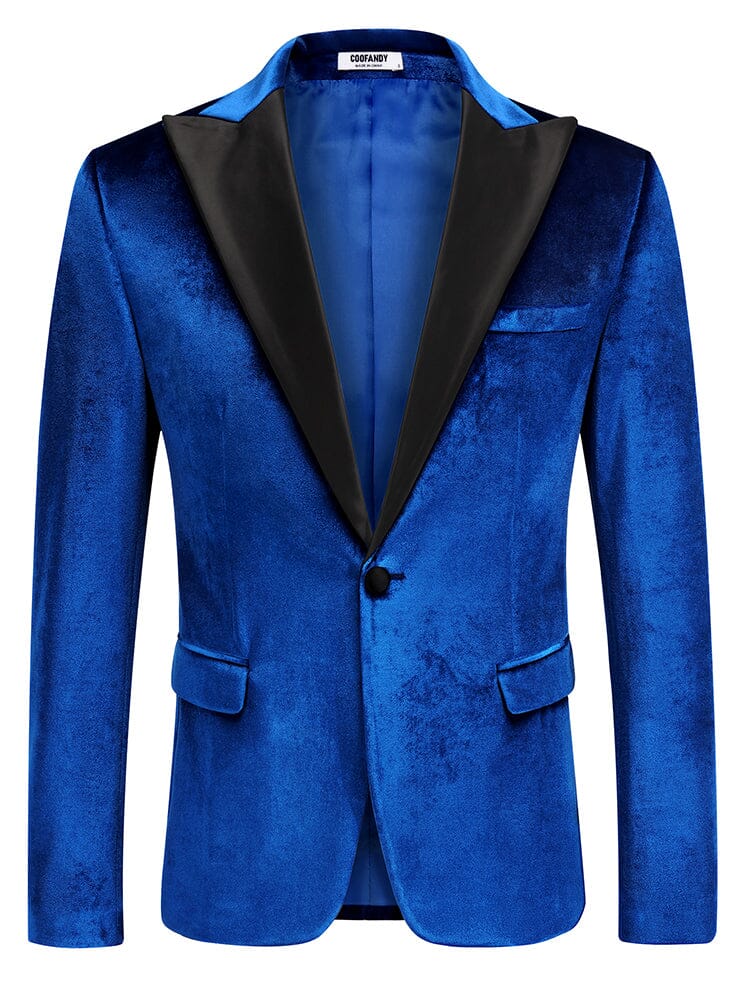 Velvet Tuxedo One Button Blazer (US Only) - Image 5
