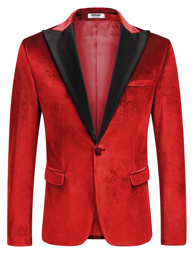 Velvet Tuxedo One Button Blazer (US Only) - Image 7