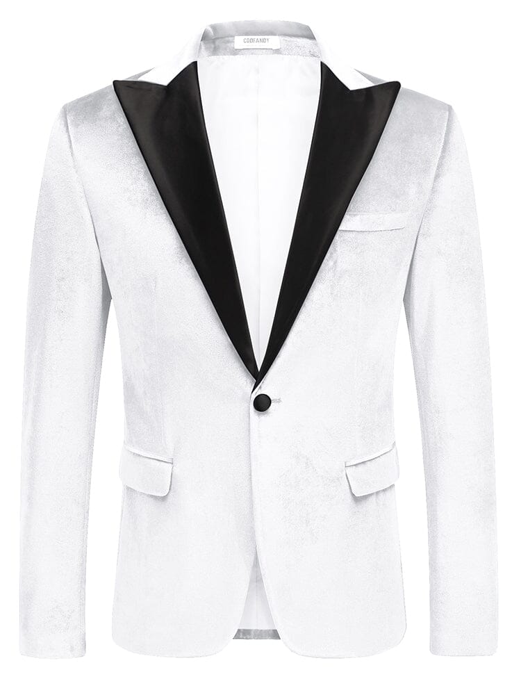 Velvet Tuxedo One Button Blazer (US Only) - Image 8