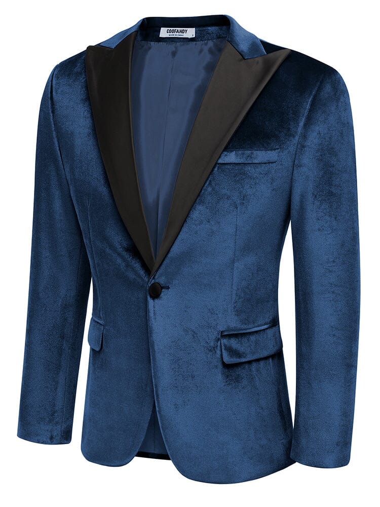Velvet Tuxedo One Button Blazer (US Only) - Image 9