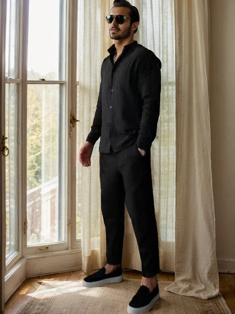 Versatile 100% Cotton Shirt Set - Image 2