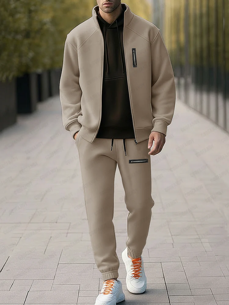 Versatile Athleisure Jacket Jogger Set - Image 2