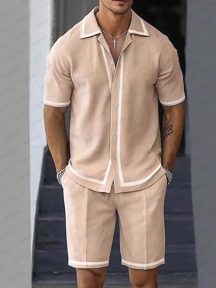 Versatile Comfort Fit Shirt Shorts Set - Image 10