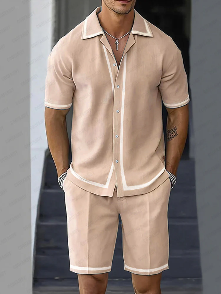 Versatile Comfort Fit Shirt Shorts Set - Image 2