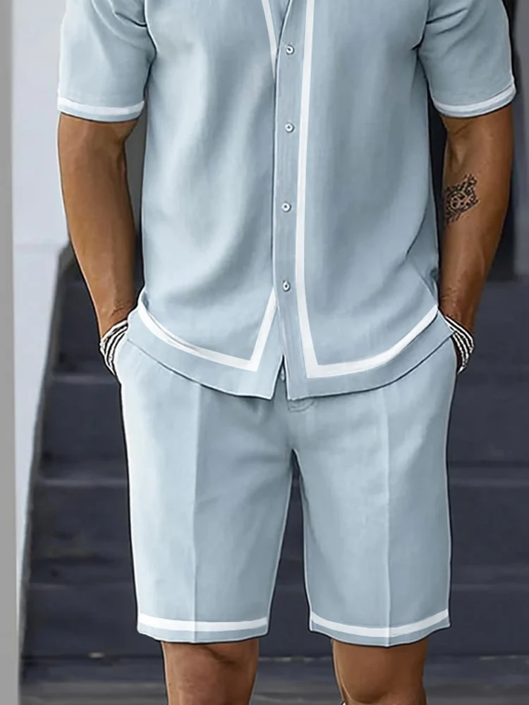 Versatile Comfort Fit Shirt Shorts Set - Image 4