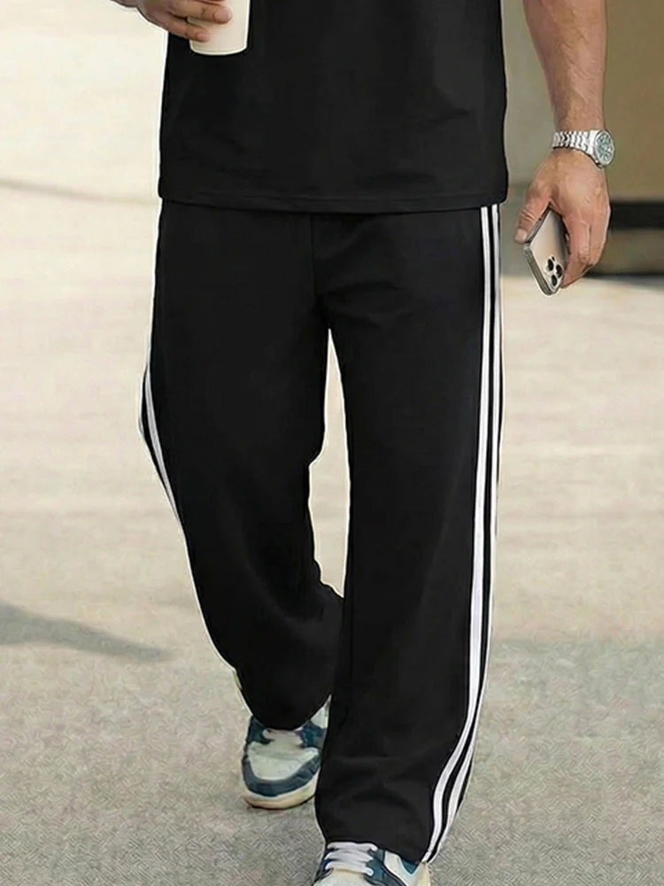 Versatile Comfort Relaxed Stripe Matching Set - Image 4