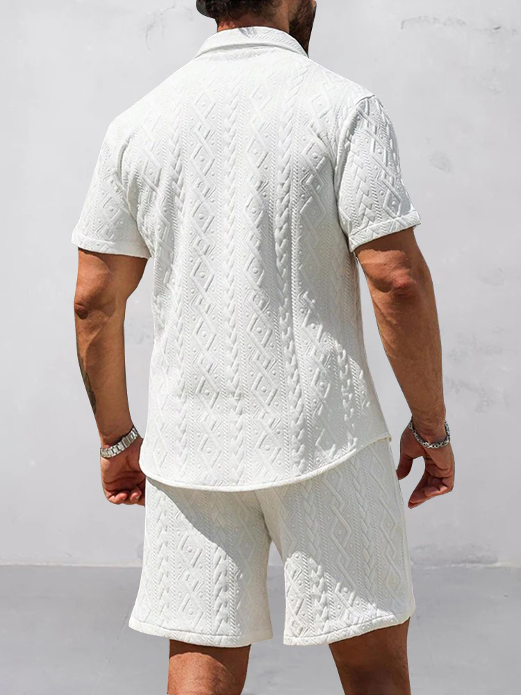 Versatile Jacquard Textured Casual Set - Image 6