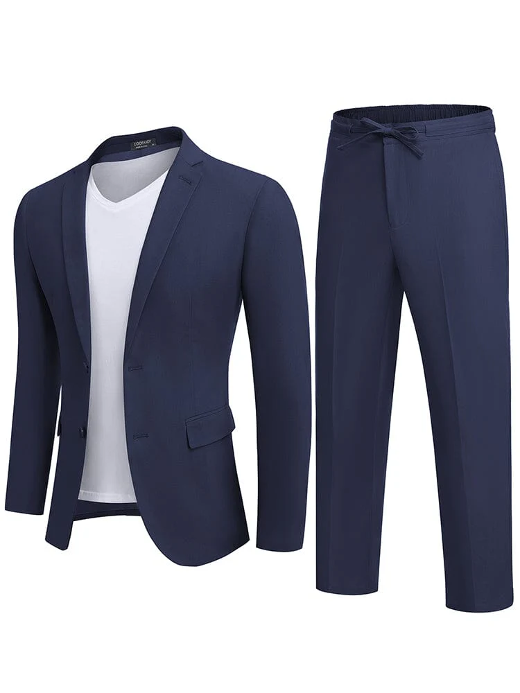 Casual Linen Blend 2-Piece Suit Sets (US Only) - Image 2