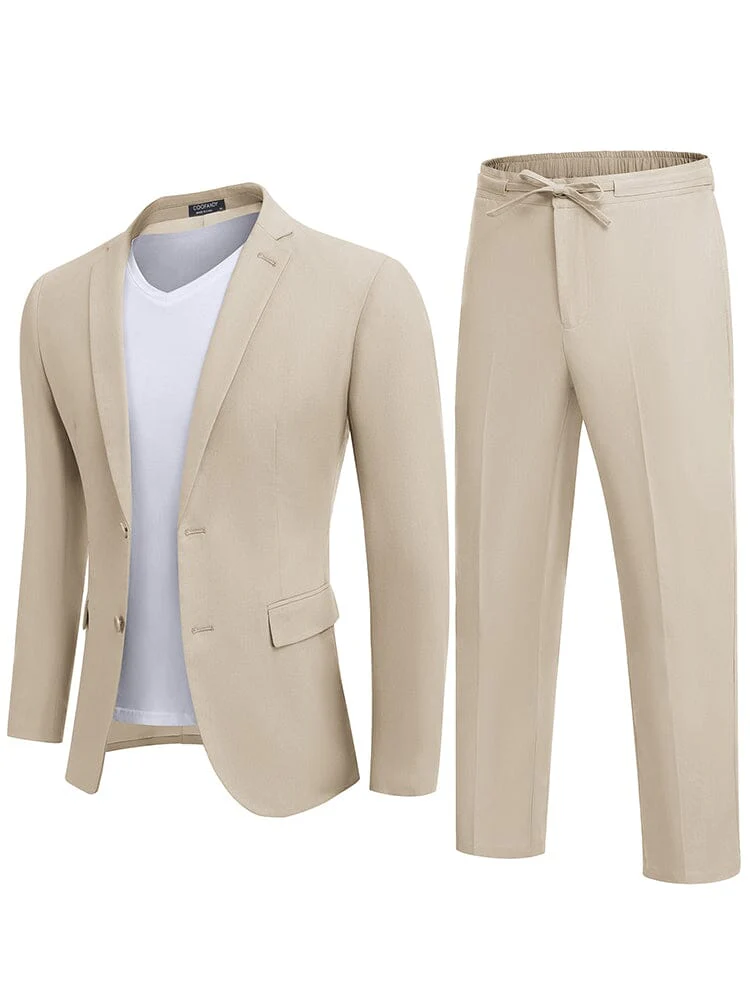 Casual Linen Blend 2-Piece Suit Sets (US Only) - Image 5