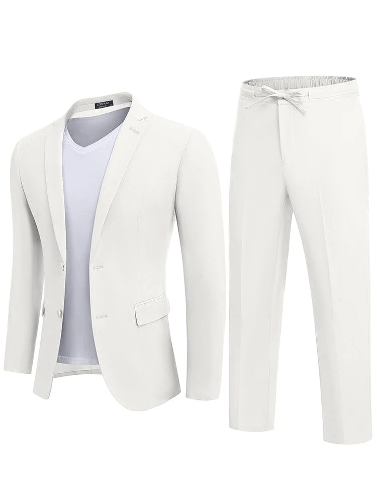 Casual Linen Blend 2-Piece Suit Sets (US Only) - Image 7