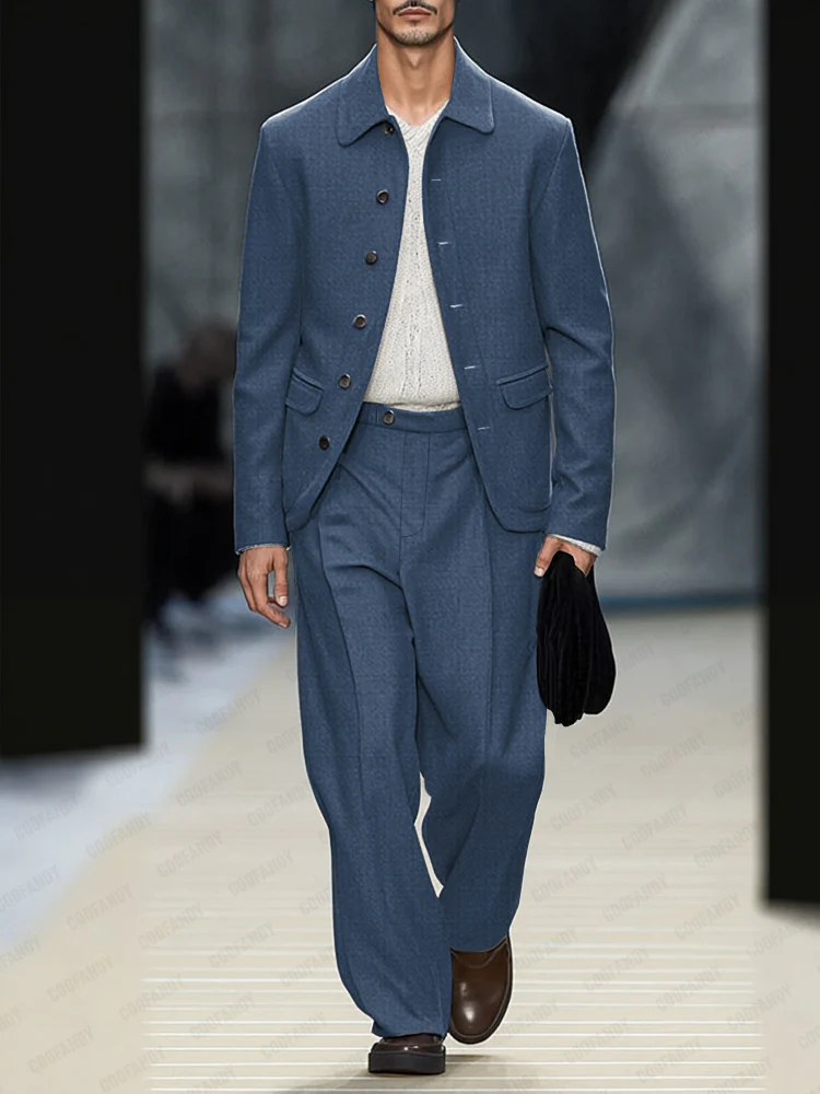 Versatile Modern Cut Blazer Pants Set - Image 2