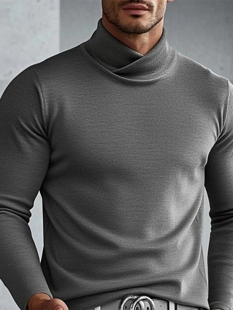 Versatile Soft Cross Turtleneck Undershirt - Image 7