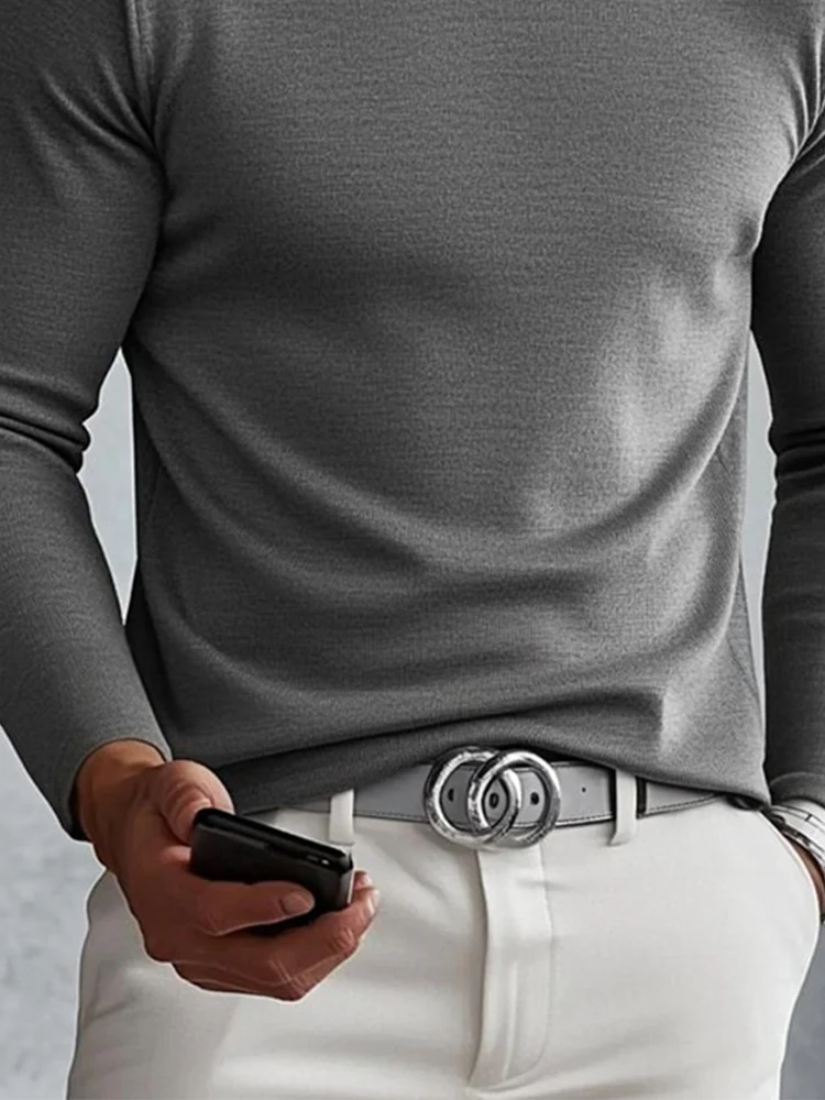 Versatile Soft Cross Turtleneck Undershirt - Image 8