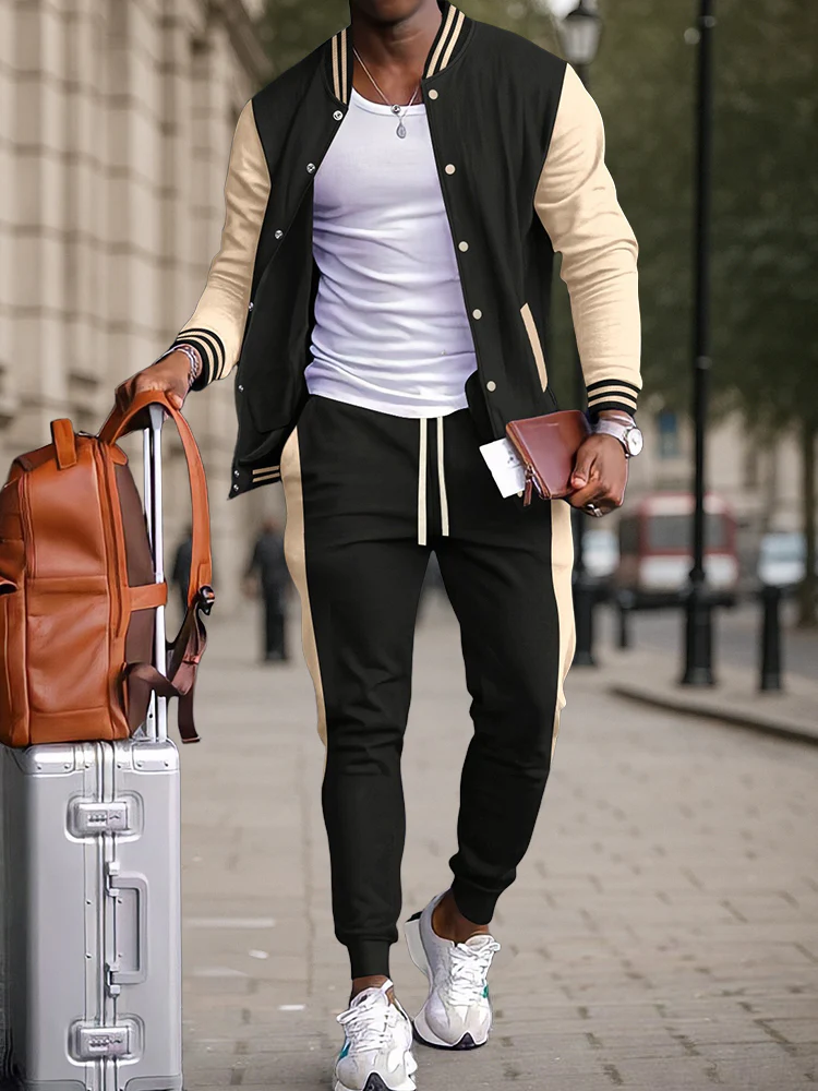 Versatile Sporty Jacket Pants Set - Image 2