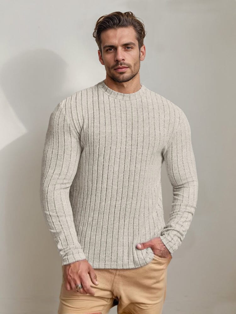 Versatile Stretch Stripe Undershirt - Image 2