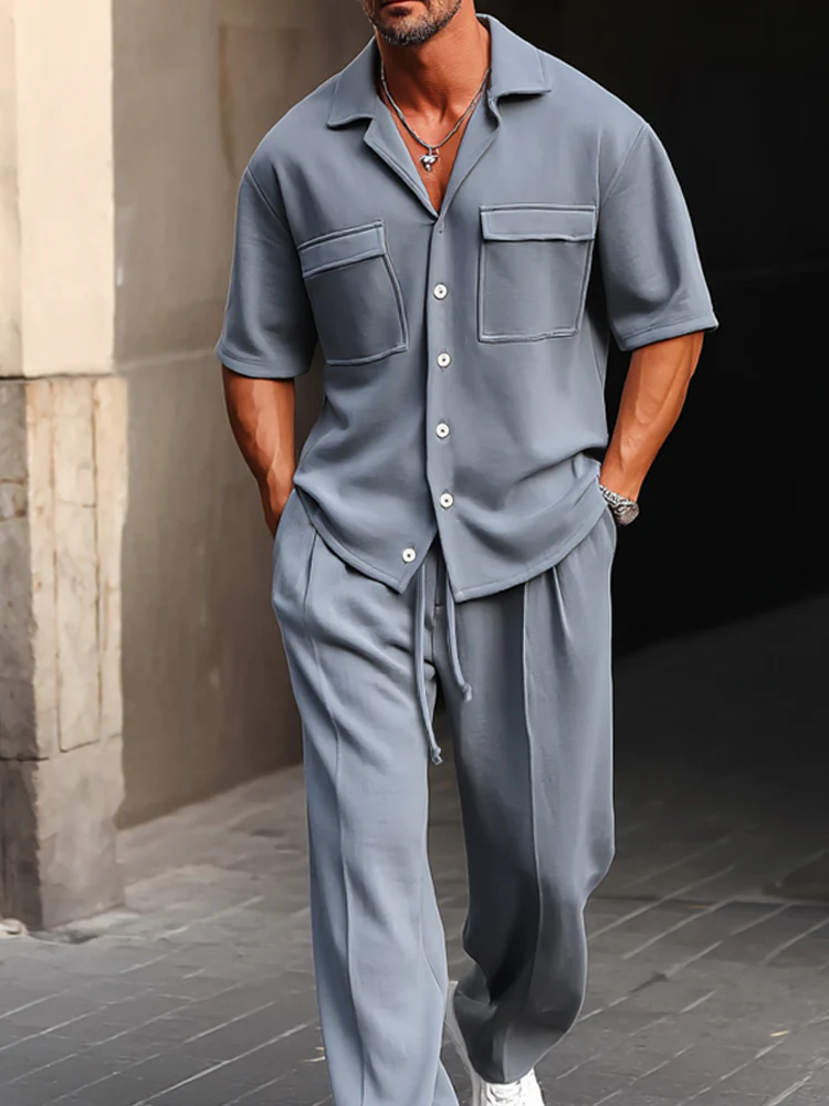 Versatile Summer Cargo Shirt Set - Image 3
