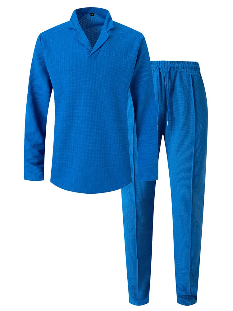 Versatile Waffle Tracksuit Set - Image 5