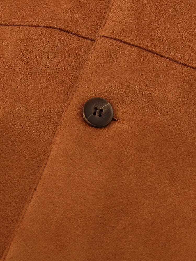 Vintage Comfy Suede Trench Coat - Image 4
