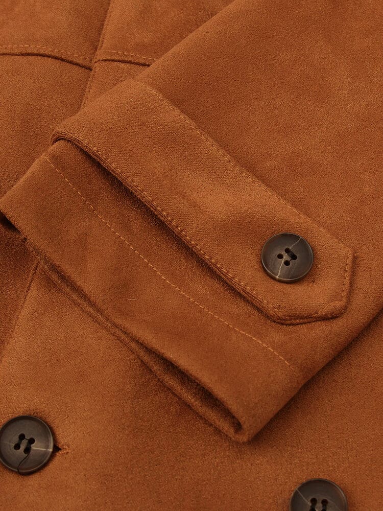 Vintage Comfy Suede Trench Coat - Image 5