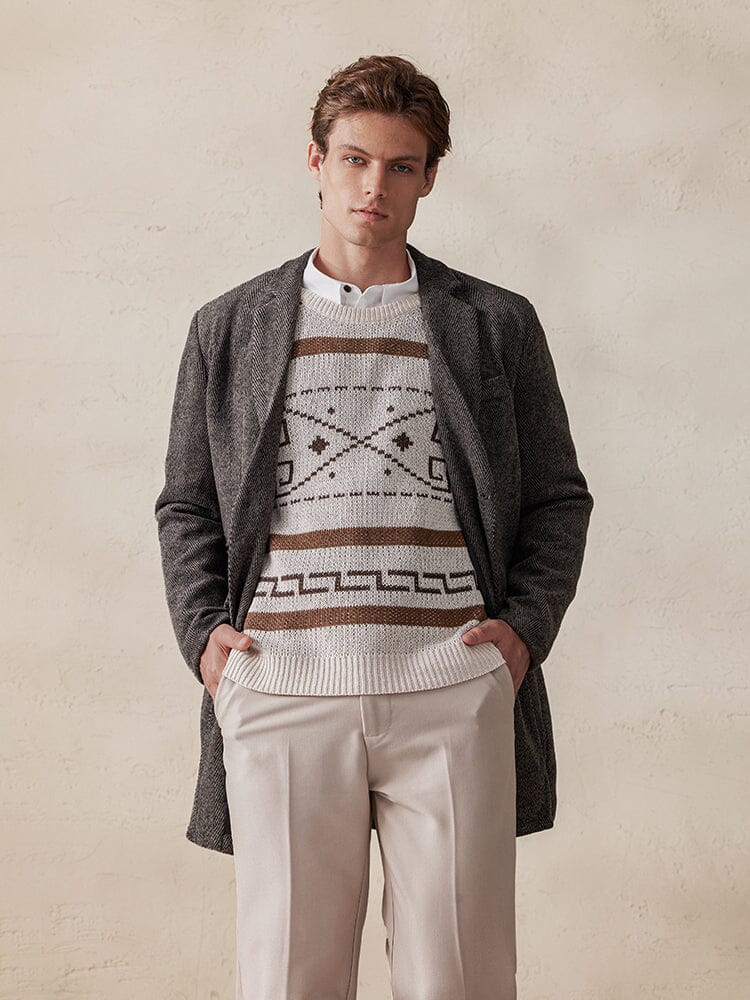 Vintage Herringbone Tweed Coat - Image 5