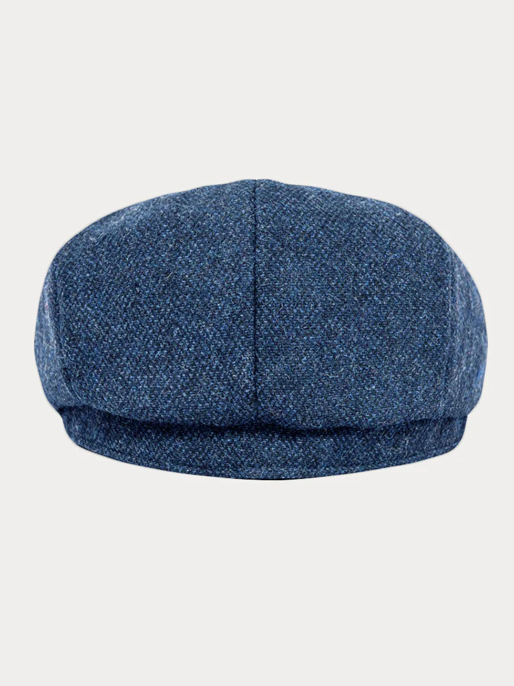 Vintage Herringbone Wool Blend Beret Hat - Image 6