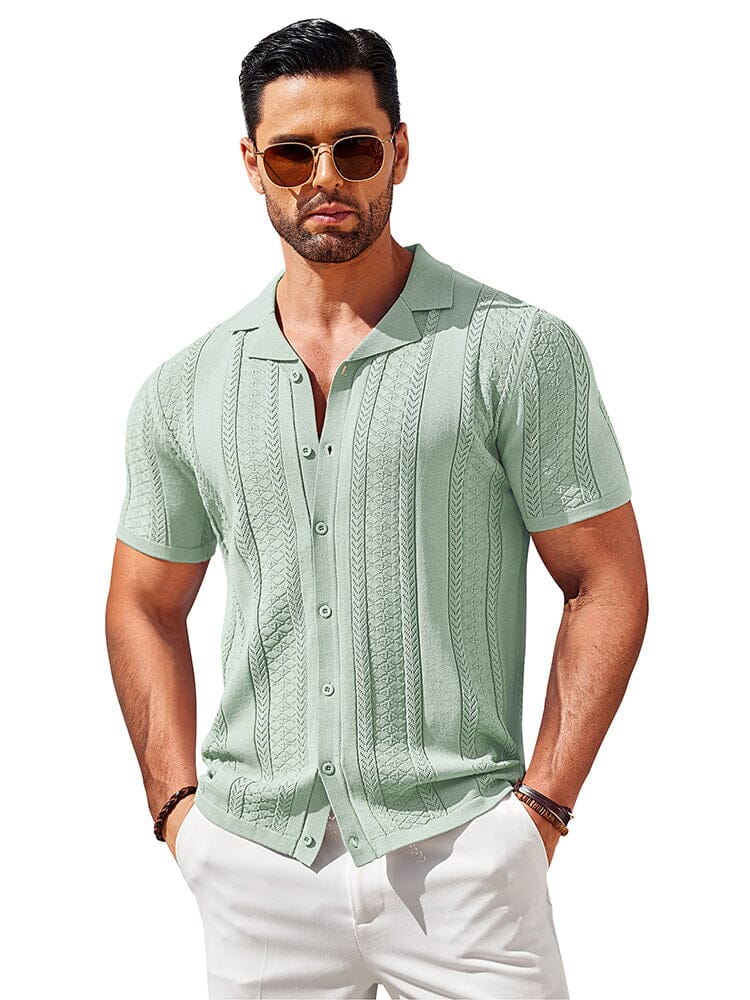 Vintage Knit Button Up Shirt (US Only) - Image 8