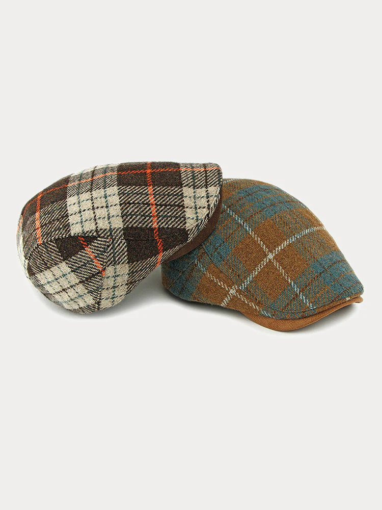 Vintage Plaid Tweed Beret Hat - Image 13