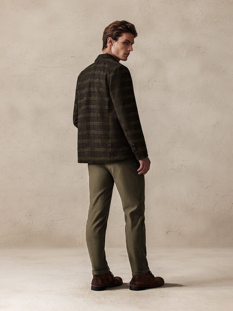 Vintage Plaid Wool Blend Blazer Jacket - Image 6