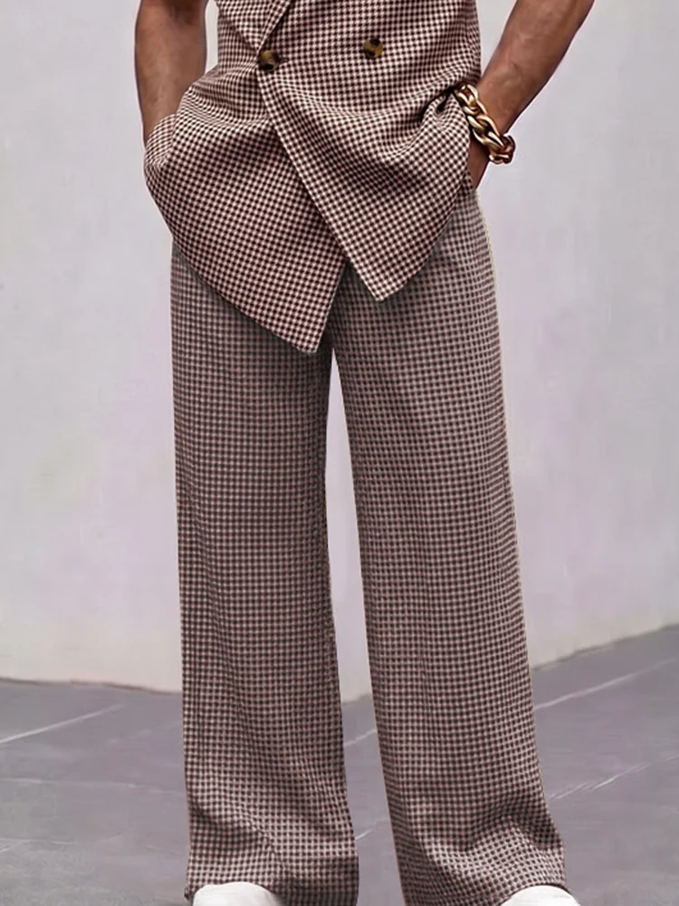 Vintage Smart Casual Plaid Matching Set - Image 6