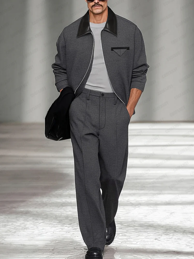 Vintage Style Jacket Pants Set - Image 2