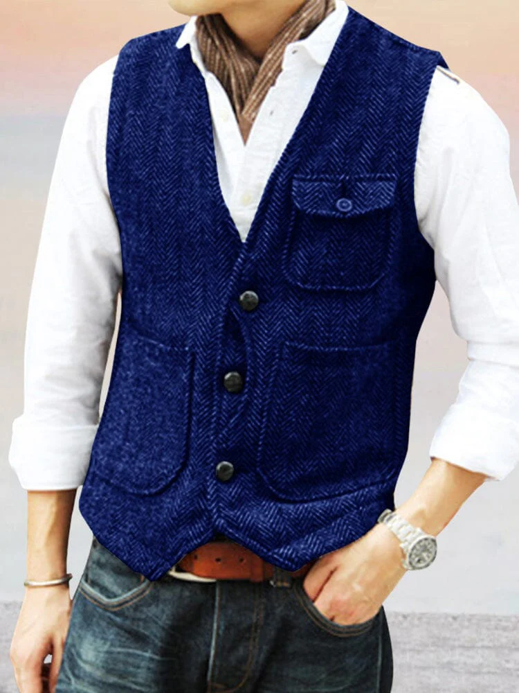 Vintage Texture Suit Vest - Image 5