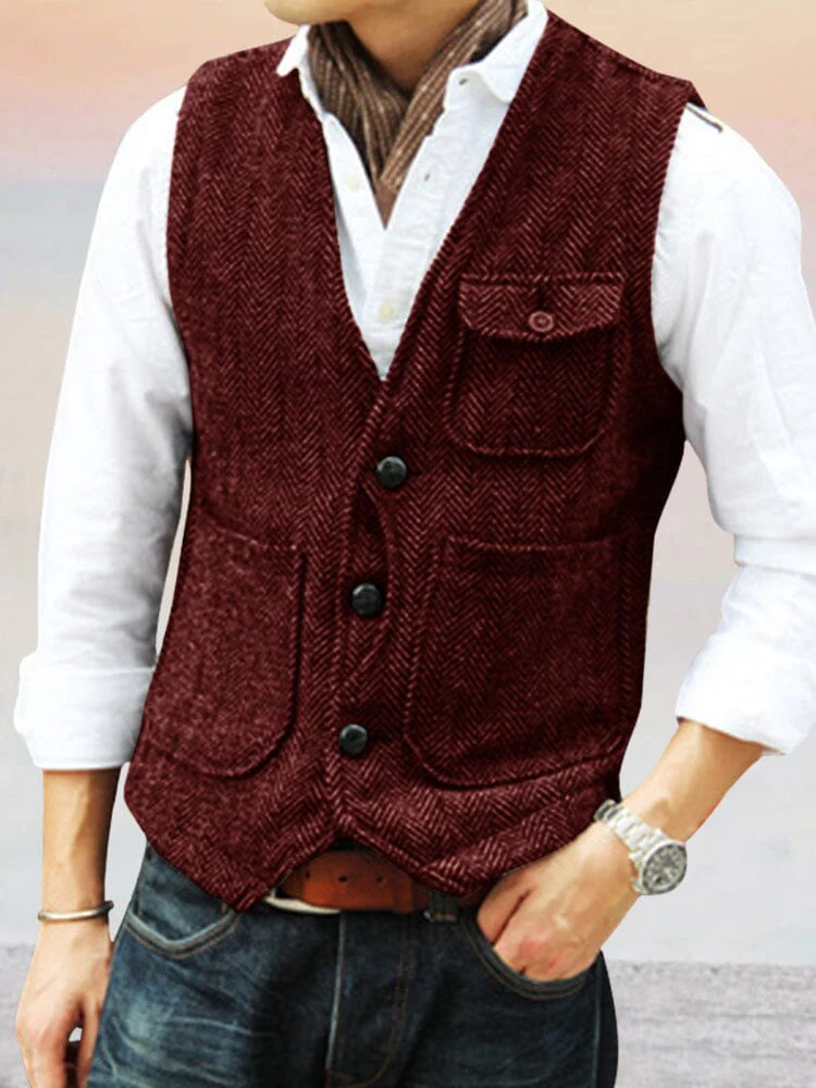 Vintage Texture Suit Vest - Image 6
