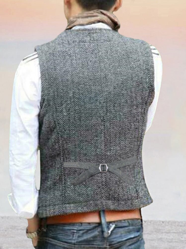 Vintage Texture Suit Vest - Image 7