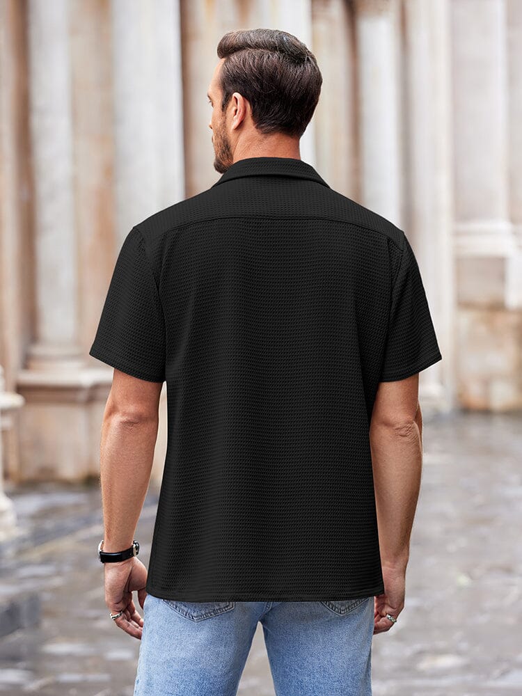 Waffle Loose Fit Short Sleeve Shirt (US Only) - Image 10