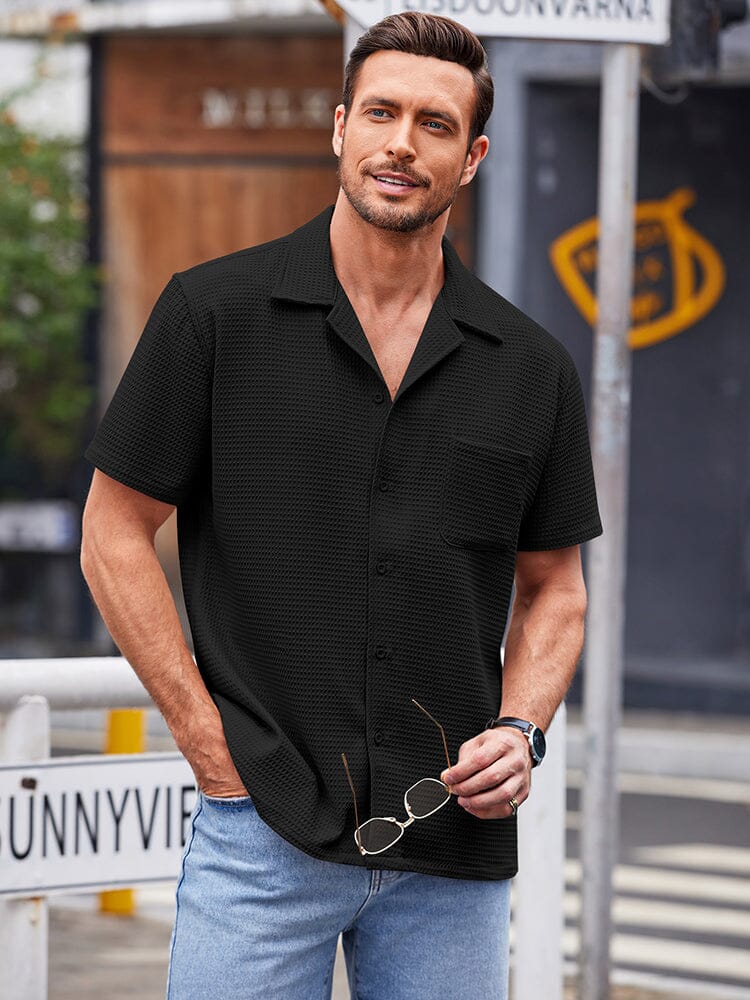 Waffle Loose Fit Short Sleeve Shirt (US Only) - Image 11