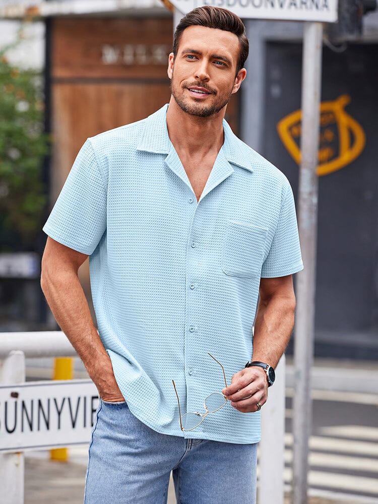 Waffle Loose Fit Short Sleeve Shirt (US Only) - Image 13