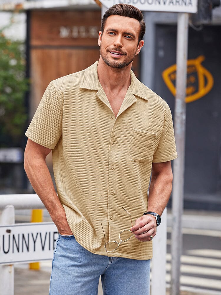 Waffle Loose Fit Short Sleeve Shirt (US Only) - Image 17
