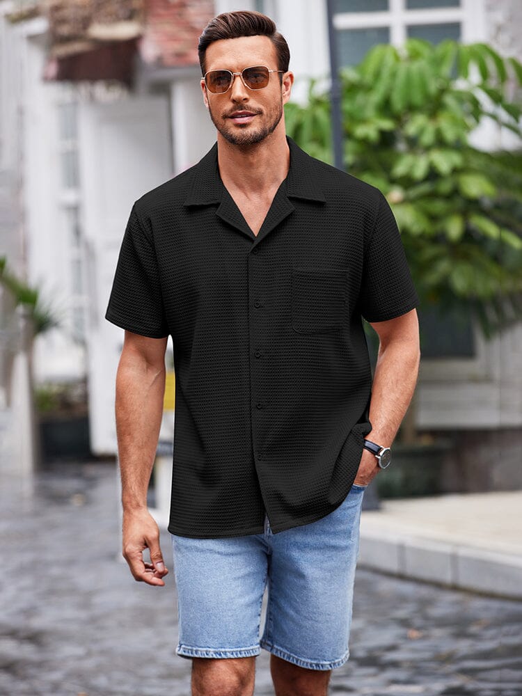 Waffle Loose Fit Short Sleeve Shirt (US Only) - Image 2