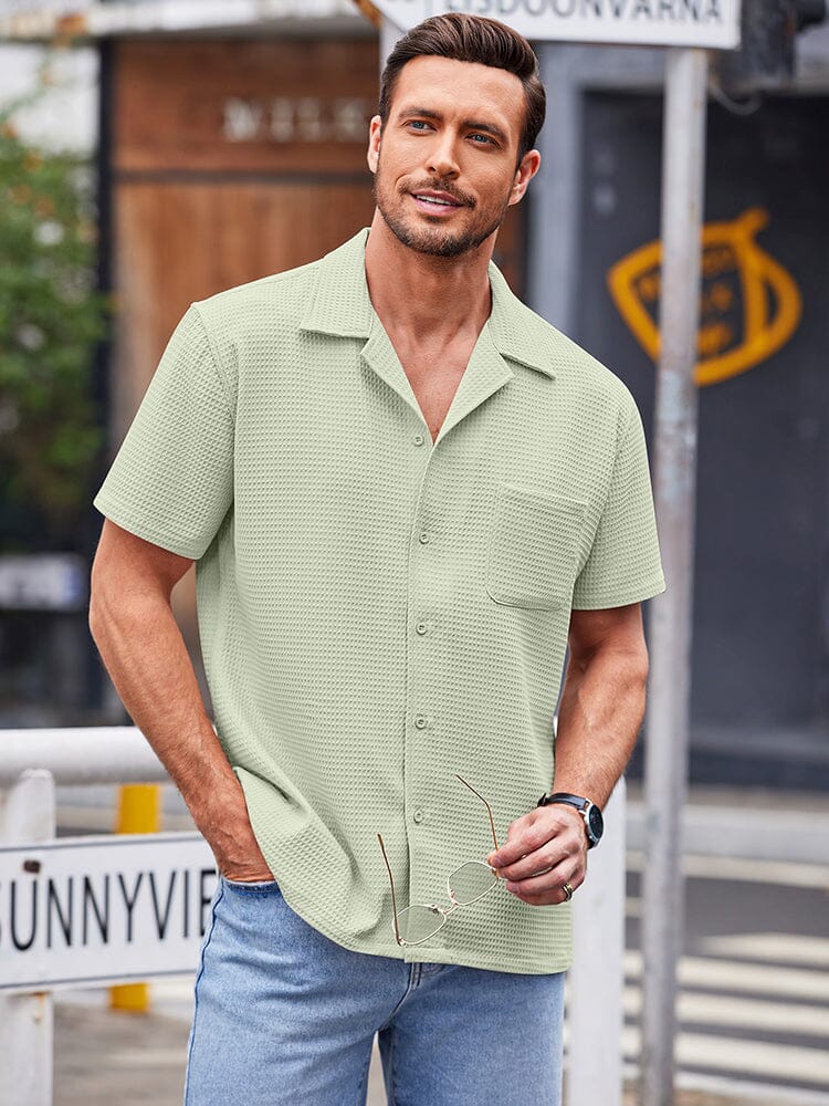 Waffle Loose Fit Short Sleeve Shirt (US Only) - Image 21