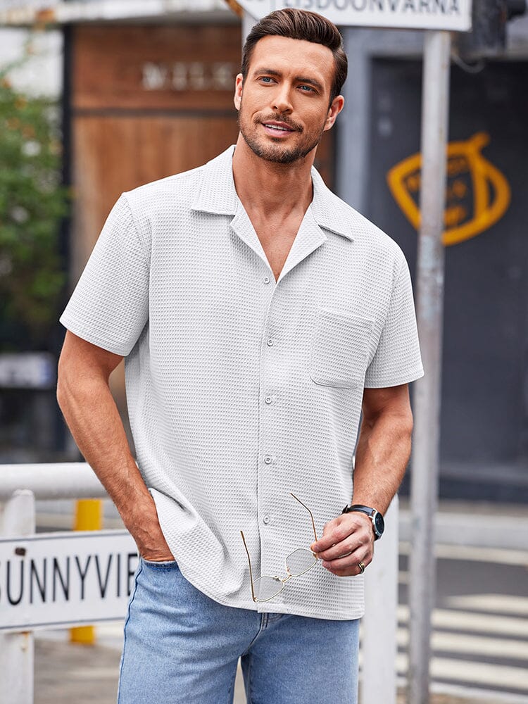 Waffle Loose Fit Short Sleeve Shirt (US Only) - Image 27