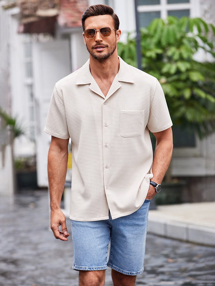 Waffle Loose Fit Short Sleeve Shirt (US Only) - Image 3