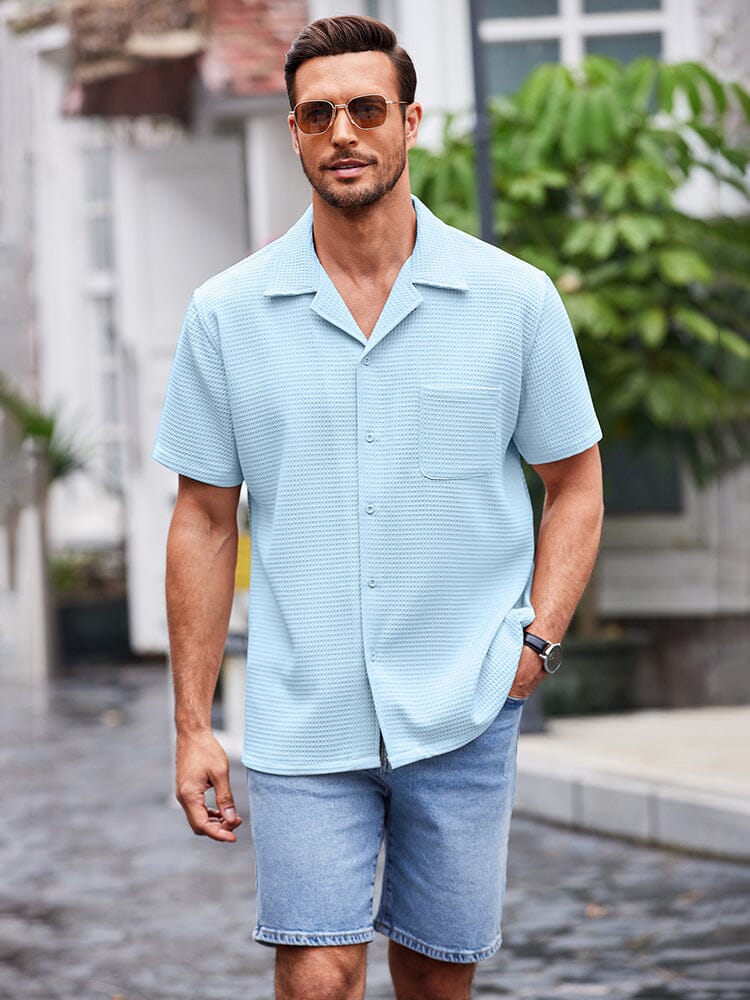 Waffle Loose Fit Short Sleeve Shirt (US Only) - Image 4