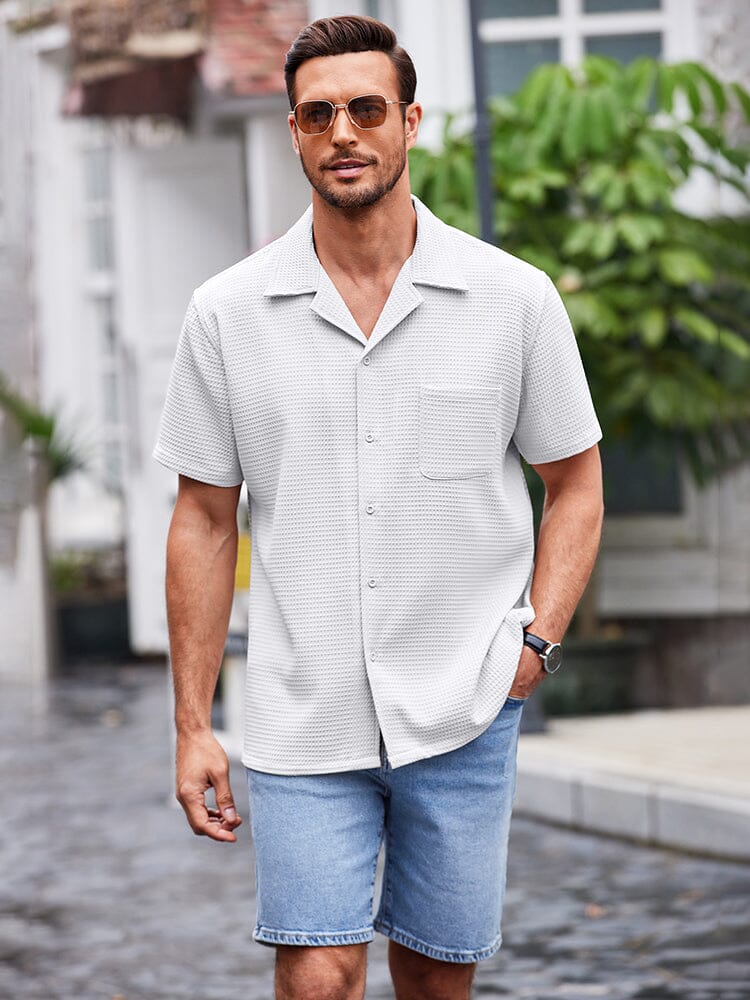 Waffle Loose Fit Short Sleeve Shirt (US Only) - Image 5