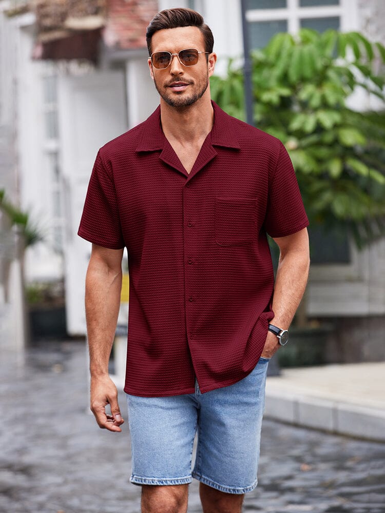 Waffle Loose Fit Short Sleeve Shirt (US Only) - Image 6