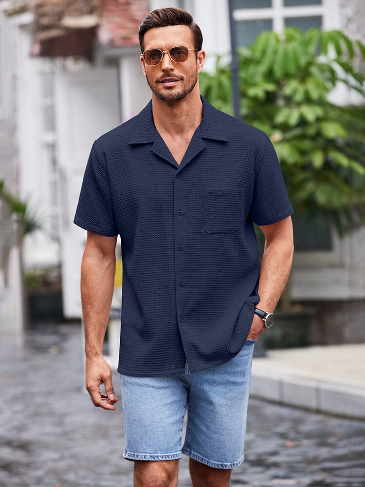 Waffle Loose Fit Short Sleeve Shirt (US Only) - Image 7