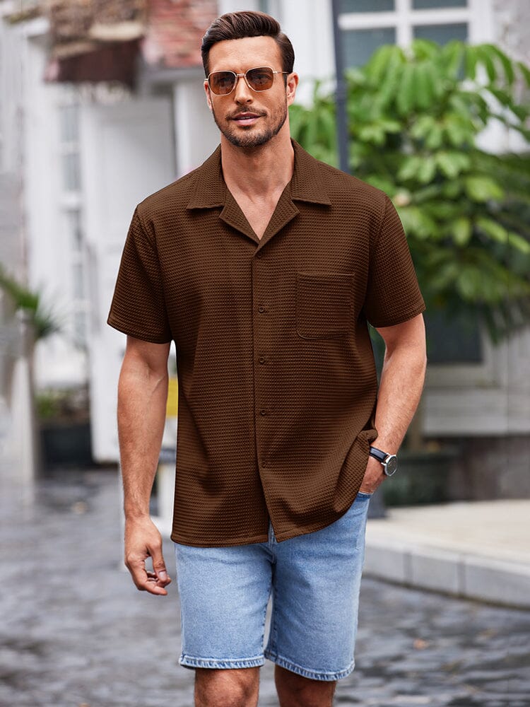 Waffle Loose Fit Short Sleeve Shirt (US Only) - Image 9